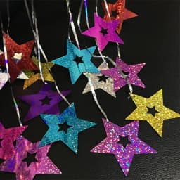100pcs Bling Shiny Star Paperboard Cards Balloons Pendant Ribbon Wedding Balloon Decoration Party ballon accessiories Supplies