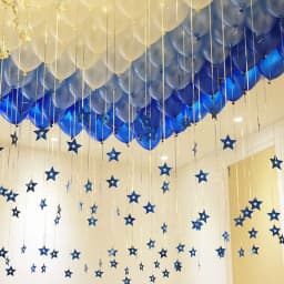 100pcs Bling Shiny Star Paperboard Cards Balloons Pendant Ribbon Wedding Balloon Decoration Party ballon accessiories Supplies
