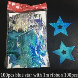 100pcs Bling Shiny Star Paperboard Cards Balloons Pendant Ribbon Wedding Balloon Decoration Party ballon accessiories Supplies