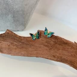 Fashion Personality Beautiful Butterfly Earrings Purpou Enamel Pretty Beautiful Earrings For Women Fashion Alloy Jewelry Accesso