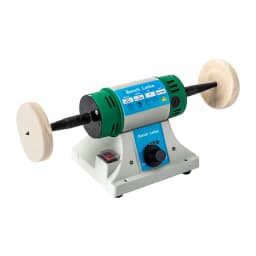 320W AC Polisher Machine Adjustable Variable Speed Multi-function Jewelry Rock Polishing Buffer Bench Lathe with 2 Cloth Wheels