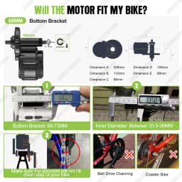 BAFANG Mid Drive Motor 1000W 750W 500W 250W 350W Electric Bike Conversion Kit BBSHD BBS02B BBS01B M615 M325 M215 Ebike Kits