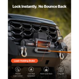 SucceBuy 13500LBS 12V Electric Winch Synthetic Tow Rope Car Winch 28M Lifting Hoist for 4X4 Car Trailer ATV Truck Off Road Boat