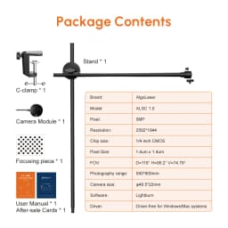Lightburn Camera Laser Engraver Camera Mintion Lasercam for Laser Engraver/Cutter Offline Remote Monitor Control Positioning