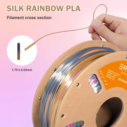 Eryone New Rainbow PLA Filament Multicolor Perfect Spooled 1.75mm 1KG Texture For 3d Printer High Quality Fast Shipping