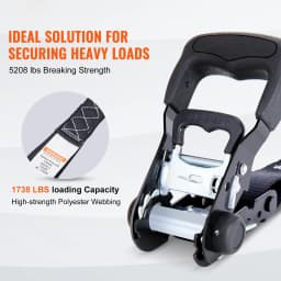 SucceBuy 4pcs Trailer Ratchet Tie Down Straps with Padded Handles Hook Brake Binding Belt for Moving Securing Cargo Motorcycle