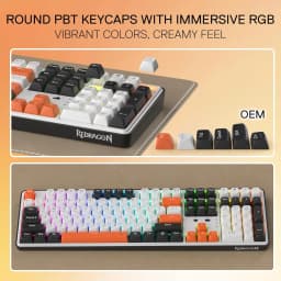 Redragon K689 PRO Wireless Gasket RGB Mechanical Gaming Keyboard 108 Keys 4 Extra Hotkeys Upgraded Hot-Swappable Keyboard