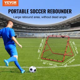 VEVOR 39X39FT Soccer Rebounder Rebound Net Portable Football Training Gifts Adjustable Angles Goal Net Aids & Equipment