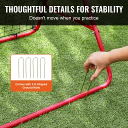 VEVOR 39X39FT Soccer Rebounder Rebound Net Portable Football Training Gifts Adjustable Angles Goal Net Aids & Equipment