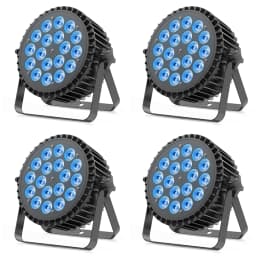 U'King 4PCS 18x12W RGBWA+UV Lights 6in1 LED Lighting DMX512 Disco Light Professional Stage DJ Equipment Aluminum LED Par Light