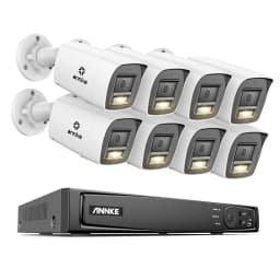 ANNKE 8CH 4K Ultra HD POE Network Video Security System 8MP H.265+ IP Camera Support Two Way Audio human & Vehicle Detection 4MM