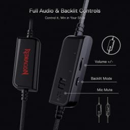 Redragon H350 RGB Wired Dynamic RGB Backlight Dynamic RGB Backlight Gaming Headset 50MM Drivers Over-Ear Headphones