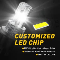 AUXITO H4 HB2 LED Motorcycle Headlamp Bulb CANBUS Lights Hi Lo Beam CSP Chip Motorbike 9003 Mini Lamp Wireless 6000K 1PC