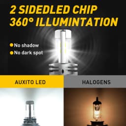 AUXITO H4 HB2 LED Motorcycle Headlamp Bulb CANBUS Lights Hi Lo Beam CSP Chip Motorbike 9003 Mini Lamp Wireless 6000K 1PC