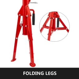 SucceBuy Pipe Holding Stand V-Head 1107A 1107C 1107 w/ 2/4 Ball Transfer Folding Tripod Pipeworking Supporting Clamped Tool