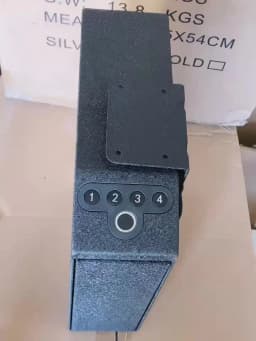 Biometric Slider Handgun Gun Safe for Nightstand, Desk, Bed Side,Truck - Auto Sliding Door Fingerprint Hand Gun Safe for Pistol