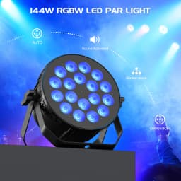 U'King 4PCS 18X8W RGBW LED Par Light DMX512 Disco Light 4IN1 LED Stage Light Effect DJ Equipment for Wedding Bar KTV Party