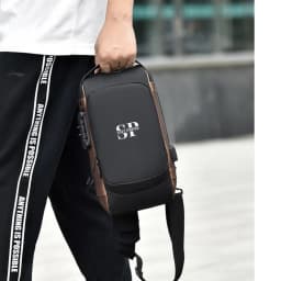 Sling Backpack Anti-theft Crossbody Chest Sling Bag Shoulder Black Daypack Fanny Pack for Women Men