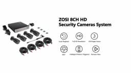 ZOSI 1080P 4 Pack HD TVI Security Cameras Outdoor Indoor Weatherproof Bullet Surveillance Camera for Analog CCTV DVR System