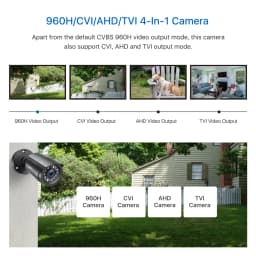 ZOSI 1080P 4 Pack HD TVI Security Cameras Outdoor Indoor Weatherproof Bullet Surveillance Camera for Analog CCTV DVR System
