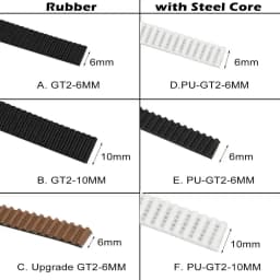 Rubber / PU with Steel Core Gt2 Belt GT2 Timing Belt 6mm / 10mm Width for 3d Printer