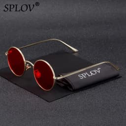 SPLOV Vintage Men Sunglasses Women Retro Punk Style Round Metal Frame Colorful Lens Sun Glasses Fashion Eyewear Gafas Sol Mujer