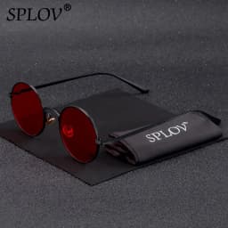 SPLOV Vintage Men Sunglasses Women Retro Punk Style Round Metal Frame Colorful Lens Sun Glasses Fashion Eyewear Gafas Sol Mujer