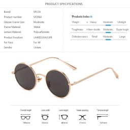 SPLOV Vintage Men Sunglasses Women Retro Punk Style Round Metal Frame Colorful Lens Sun Glasses Fashion Eyewear Gafas Sol Mujer