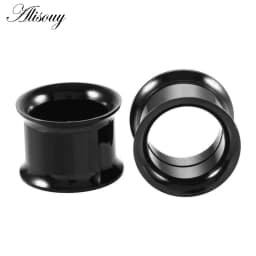 1pc 2mm-25mm Stainless Steel Ear Plugs Tunnels Rose Gold Color Screwed Earrings Expander Earlet Gauges Body Piercings Jewelry