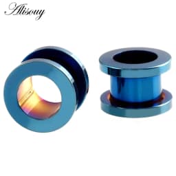 1pc 2mm-25mm Stainless Steel Ear Plugs Tunnels Rose Gold Color Screwed Earrings Expander Earlet Gauges Body Piercings Jewelry