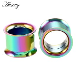 1pc 2mm-25mm Stainless Steel Ear Plugs Tunnels Rose Gold Color Screwed Earrings Expander Earlet Gauges Body Piercings Jewelry