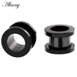 1pc 2mm-25mm Stainless Steel Ear Plugs Tunnels Rose Gold Color Screwed Earrings Expander Earlet Gauges Body Piercings Jewelry