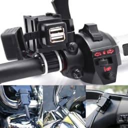 Waterproof Dual USB Charger Adapter with Powerlet Din Hella Socket EU Type 1.6m Cable for BMW Motorcycle