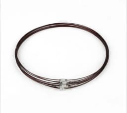 10pc/lot 1mm Stainless Steel Choker Necklace Wire Cord Rope with Brass Screw Clasp for DIY Jewelry Making Craft 45cm/18inch Z952