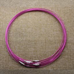 10pc/lot 1mm Stainless Steel Choker Necklace Wire Cord Rope with Brass Screw Clasp for DIY Jewelry Making Craft 45cm/18inch Z952