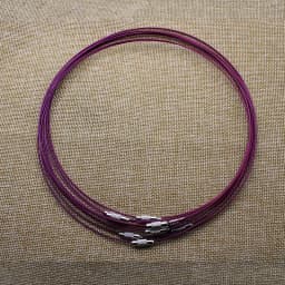 10pc/lot 1mm Stainless Steel Choker Necklace Wire Cord Rope with Brass Screw Clasp for DIY Jewelry Making Craft 45cm/18inch Z952
