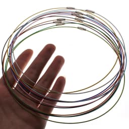 10pc/lot 1mm Stainless Steel Choker Necklace Wire Cord Rope with Brass Screw Clasp for DIY Jewelry Making Craft 45cm/18inch Z952