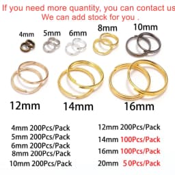 20-200Pcs/bag 4-25mm Open Jump Rings Double Loops Split Rings Connectors For Diy Jewelry Making Findings Accessories Supplies
