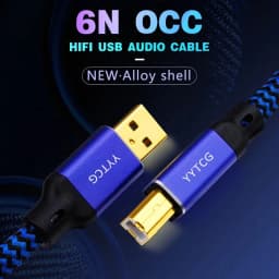 YYTCG 6N OCC HiFi USB Audio Cable A-B A-C C-B C-C Gold Plated Multiple Shielding Digital Cord For DAC Decoder Sound Card Mixer