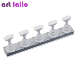 5Pcs Nail Art Practice Display Stand Set Chess Board Magnetic Tips White & Black Holder Polish Gel Color Chart Tool