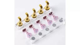 5Pcs Nail Art Practice Display Stand Set Chess Board Magnetic Tips White & Black Holder Polish Gel Color Chart Tool