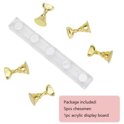 5Pcs Nail Art Practice Display Stand Set Chess Board Magnetic Tips White & Black Holder Polish Gel Color Chart Tool