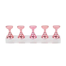 5Pcs Nail Art Practice Display Stand Set Chess Board Magnetic Tips White & Black Holder Polish Gel Color Chart Tool