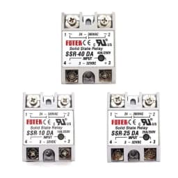 Solid State Relay 12v 24v SSR-10DA SSR-25DA SSR-40DA 10A 25A 40A 3-32V DC TO 24-380V AC SSR 10DA 25DA 40DA Rele Power Supply