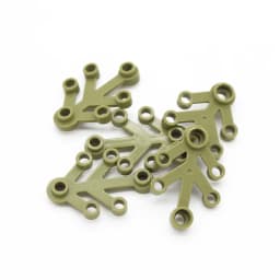 50pcs Moc Plant Leaves 4x3 with 6 Hole 2423 Tree Leaf Garden View DIY Building Blocks Bricks Compatible House Assembles Toys