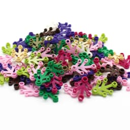 50pcs Moc Plant Leaves 4x3 with 6 Hole 2423 Tree Leaf Garden View DIY Building Blocks Bricks Compatible House Assembles Toys