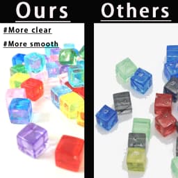 50Pcs/Set 25Colors 8mm Cube Clear Solid Transparent Square Colorful Crystal Dice Chess Piece Right Angle Sieve For Puzzle Game