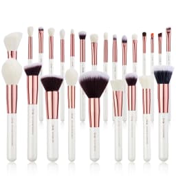 Jessup Makeup Brushes 15-25pcs Make Up Brush Set Professional Natural Synthetic Foundation Powder Contour Blending Eyeshadow