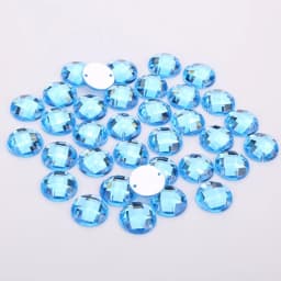 8mm/10mm/12mm/15mm Round Acrylic Flat Back Rhinestone 2 Holes sewing Rhinestone Crystal Beads For DIY Crafts 18 colors choose