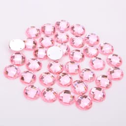 8mm/10mm/12mm/15mm Round Acrylic Flat Back Rhinestone 2 Holes sewing Rhinestone Crystal Beads For DIY Crafts 18 colors choose